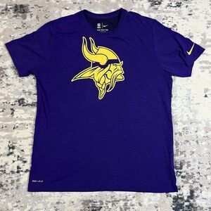NFL Minnesota Vikings Nike Tee Men's XL Purple Gold Team Apparel Athletic DriFit